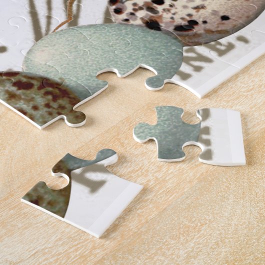 Vogels en eieren  Franse namen Puzzle Legpuzzel (Zijkant)