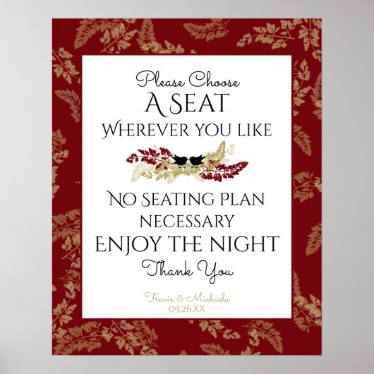 Vogels en goudfolie poster (Voorkant)