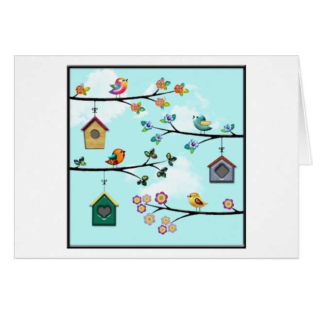 Vogels en huizen (Voorkant Horizontaal)