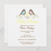 Vogels en hun lippenstift Uitnodiging om baby te e (Voorkant / Achterkant)