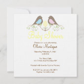 Vogels en hun lippenstift Uitnodiging om baby te e (Voorkant)