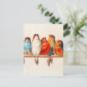 Vogels  en kalm briefkaart (Staand voorkant)