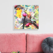 Vogels en kersenbloesems canvas afdruk (Insitu (Woonkamer))