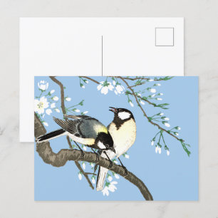 Vogels en kersenbloesems Ohara Koson Briefkaart