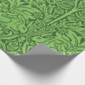 Vogels en Konijnen, smaragdgroen, Cadeaupapier (Hoek)