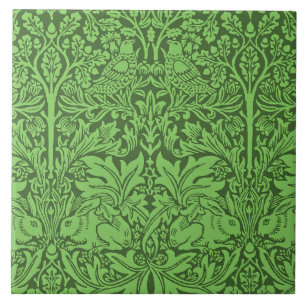  Vogels en Konijnen, smaragdgroen, Tegeltje