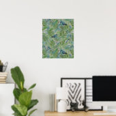 Vogels en libellen Patroon Art Poster (Thuiskantoor)