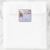 vogels en Lilacs Custom Bookplate Vierkante Sticker (Tas)