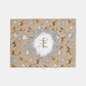  vogels en nestkraft Brown Fleece Deken (Voorkant (Horizontaal))