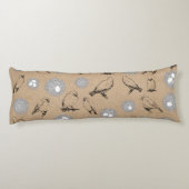 vogels en nestkraft Brown Lichaamskussen (Achterkant)