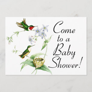 Vogels en nestvogels Uitnodiging tot Baby shower
