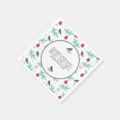 Vogels en Ornamenten kleurrijk kerstpatroon Servetten (Hoek)