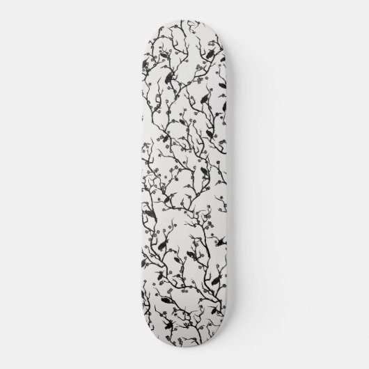 Vogels en Sakura Branches Japans schilderen Skateboard (Voorkant)