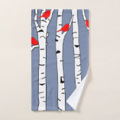 Vogels en vogels bad handdoek (Handdoek)