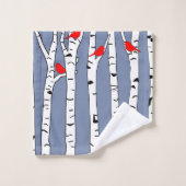 Vogels en vogels bad handdoek (Wasdoekje)