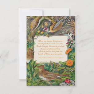  vogels en Whitman (goddelijke dingen) Notitiekaartje