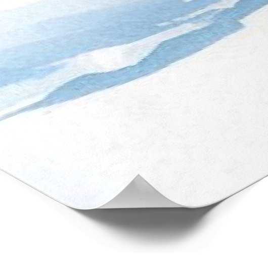 Vogels en winterlandschap 24 poster (Hoek)