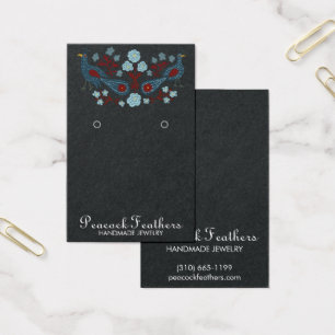 Vogels Floral Earring Ketting Jewelry Display Card Visitekaartje