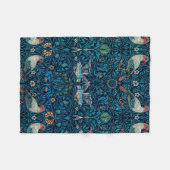 Vogels ( Floral Pattern) (door William Morris) Fleece Deken (Voorkant (Horizontaal))