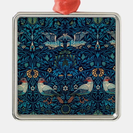 Vogels ( Floral Pattern) (door William Morris) Metalen Ornament (Voorkant)