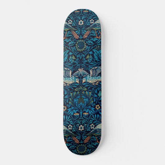 Vogels ( Floral Pattern) (door William Morris) Skateboard (Voorkant)