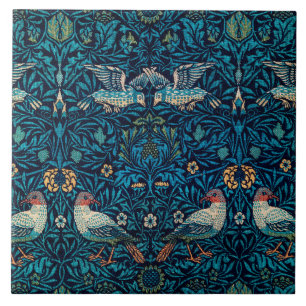 Vogels ( Floral Pattern) (door William Morris) Tegeltje