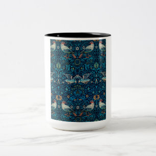 Vogels ( Floral Pattern) (door William Morris) Tweekleurige Koffiemok