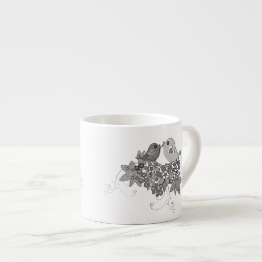 Vogels, glas espresso kop (Voorkant rechts)