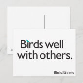 Vogels goed met anderen briefkaart (Voorkant / Achterkant)