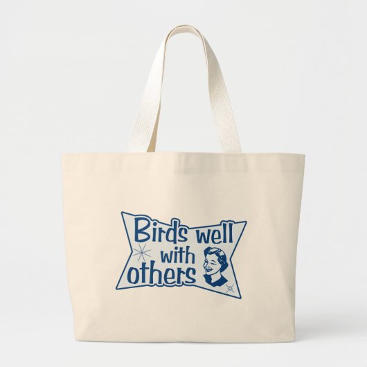 vogels goed met anderen grote tote bag (Voorkant)