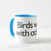 Vogels goed met anderen mok (Voorkant links)