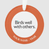 Vogels goed met anderen ornament (voorkant)