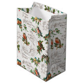 vogels, heilige en kerstgraten medium cadeauzakje (Voorkant Gekanteld)