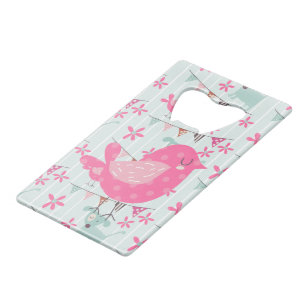 Vogels, honden, banners, bloemen kredietkaart flessenopener