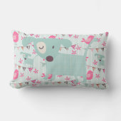 Vogels, honden, banners, bloemen kussen (Voorkant)