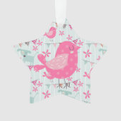 Vogels, honden, banners, bloemen ornament (voorkant)