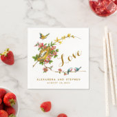  vogels houden van bruidspapier servetten (Insitu)