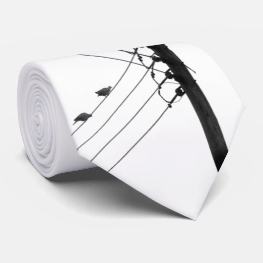 vogels in bekabelde vorm stropdas (Opgerold)