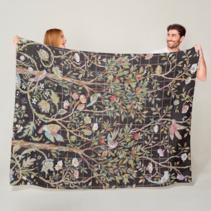 Vogels in de bloem, William Morris Fleece Deken