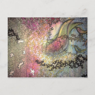 vogels in de bomen briefkaart