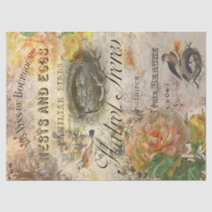  vogels in de Franse ontkoppeling van Ephemera Tissuepapier