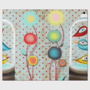 Vogels in een Cage Luxury Wrapping Paper Cadeaupapier