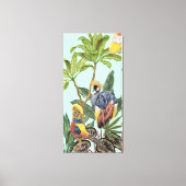 Vogels in het paradijs - grote vogels canvas afdruk (Voorkant)
