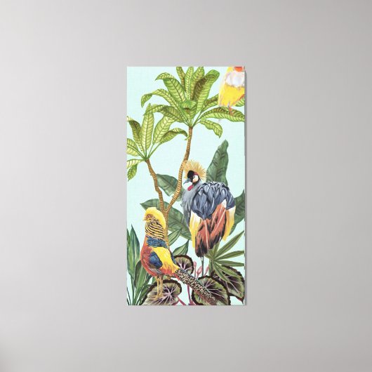 Vogels in het paradijs - grote vogels canvas afdruk (Voorkant)