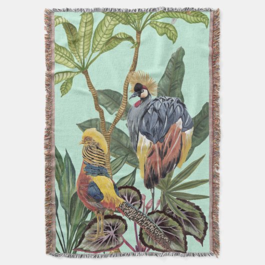 Vogels in het paradijs - grote vogels deken (Voorkant Verticaal)