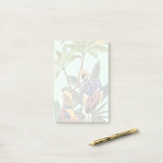 Vogels in het paradijs - grote vogels post-it® notes (Op bureau)