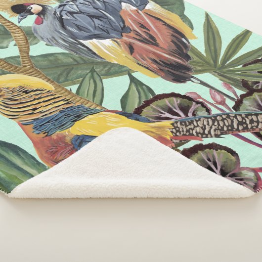 Vogels in het paradijs - grote vogels sherpa deken (3/4)