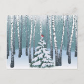 Vogels in het winterbos briefkaart (Voorkant)