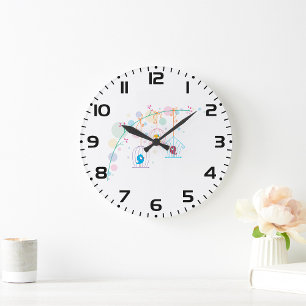 Vogels in kooien grote klok