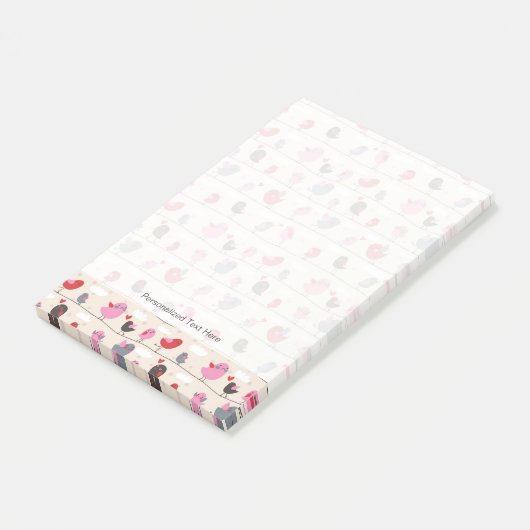 Vogels in liefde post-it® notes (Schuin)